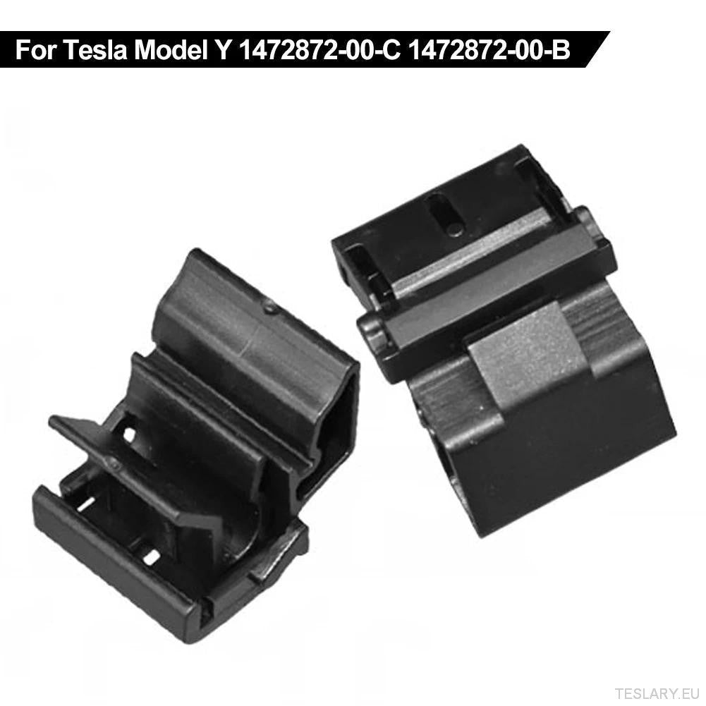 4pcs holdbare plastkenner for Tesla for modell Y/3 foran bagasjerommet, bagasjebestillingsboks Fixing Bracket, OE 1472872-00-B (for modell Y) 1472872-00-C (modell 3), svart, matchende spenne