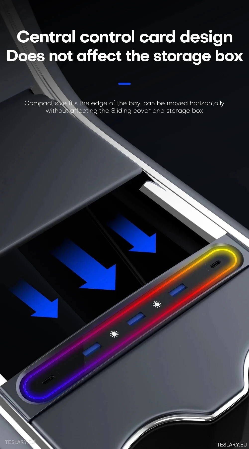 5 I 1 RGB USB Expansion Hub for Tesla 3/y