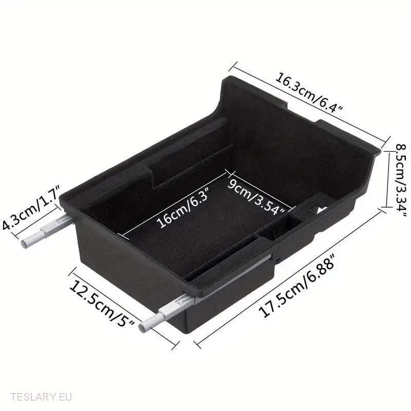 Tesla Model 3/Y Center Console Front arrangør med USB -porter og vårretur