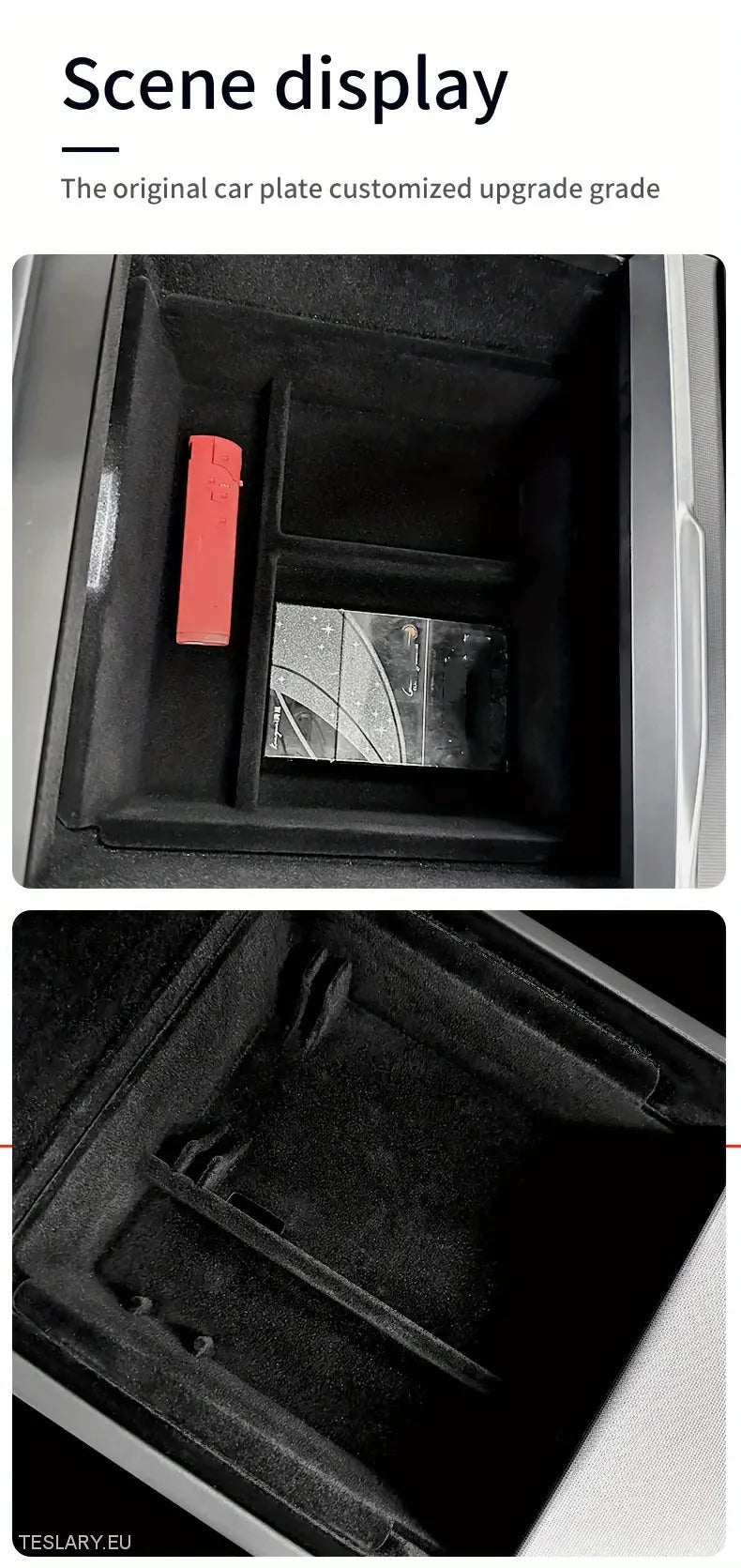 Tesla Model 3+ Highland Center Console Trays Front & Bak -arrangører