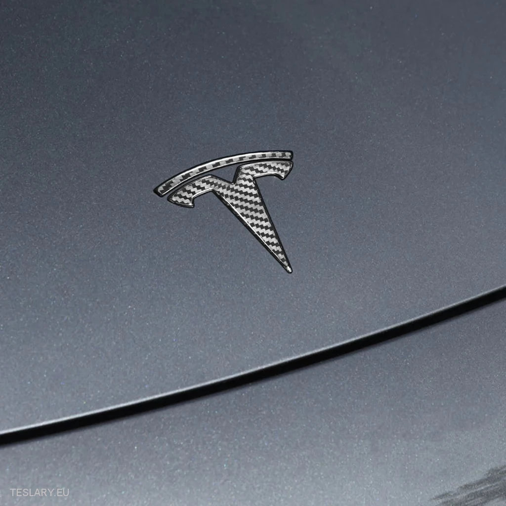 Tesla Model 3/Y Front Logo Black, Carbon, Chrome, Red