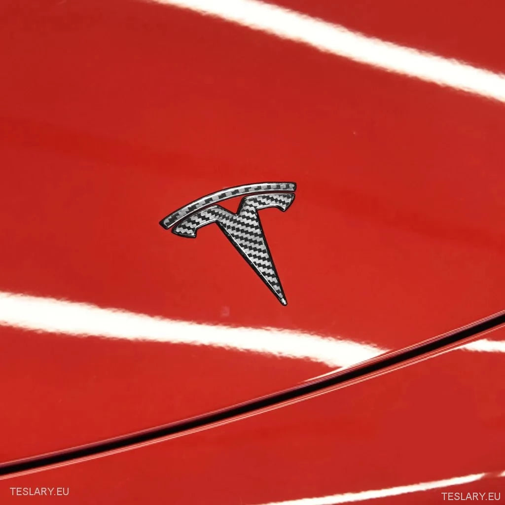 Tesla Model 3/Y Front Logo Black, Carbon, Chrome, Red