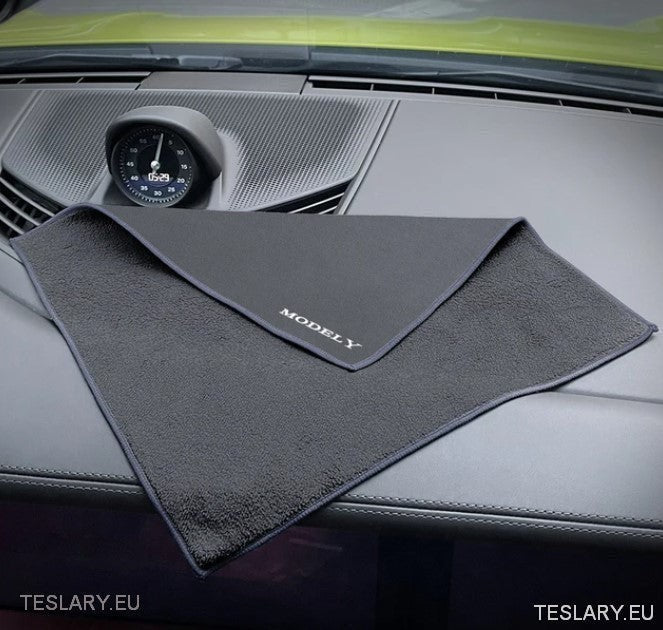 Mikrofiberhåndkle med Tesla -modelllogo