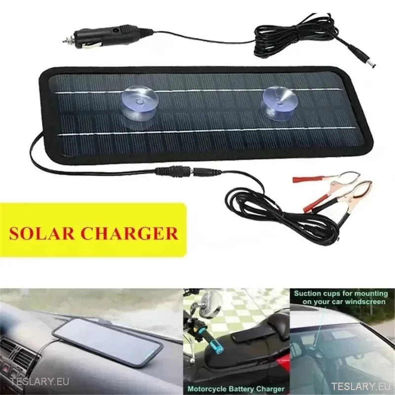 Solar Trucklader for Tesla EV 12 Volt batteri