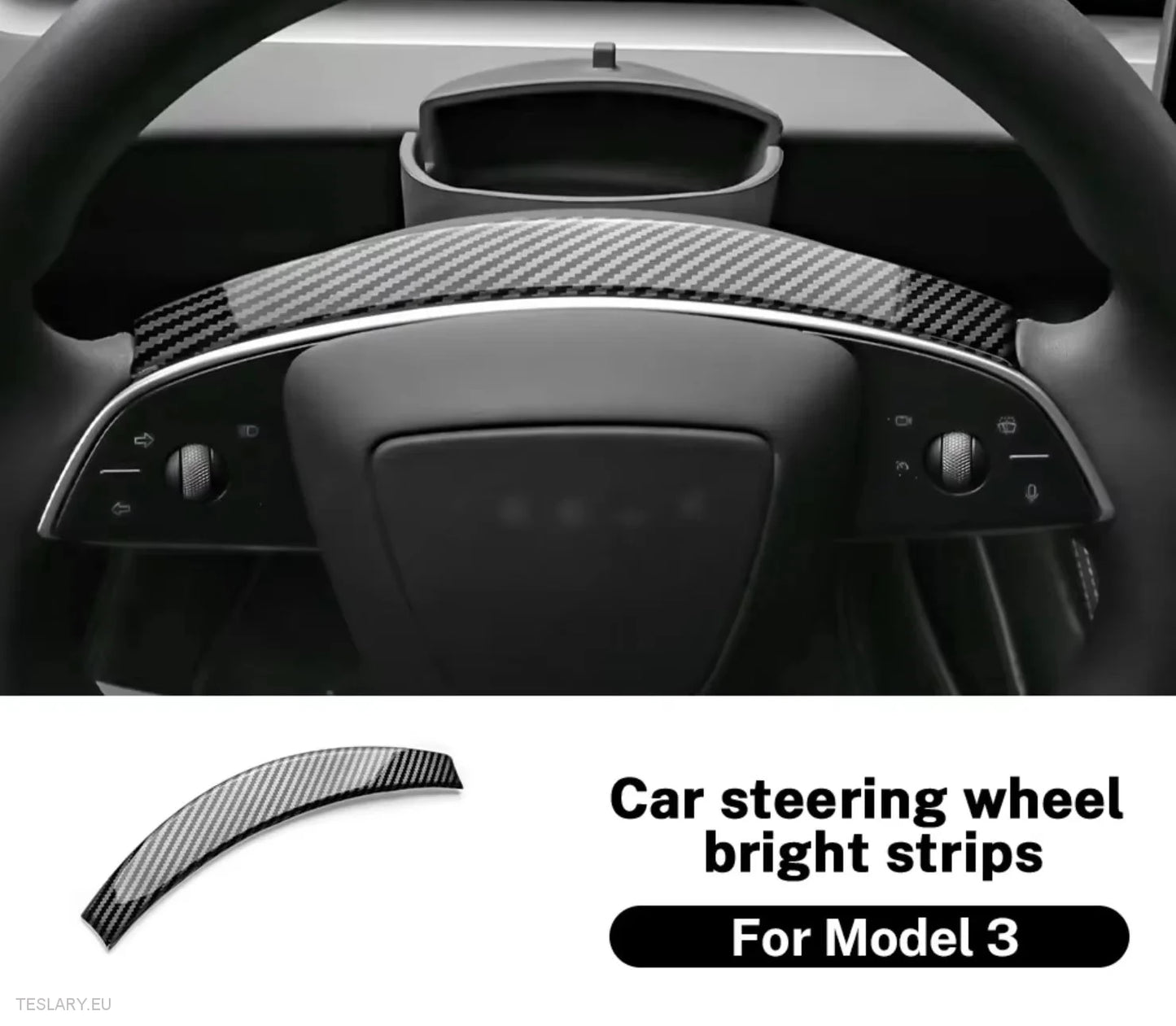 Tesla Model 3 Highland/Model Y Juniper Ratt Karbonfiber Black Style Kit