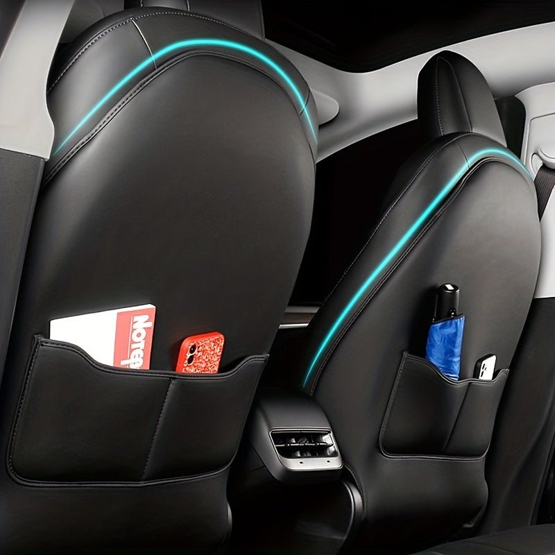 TESLA MODEL 3 / Y PU LEATHER SEAT BACK PROTECTIVE COVERS FREE DELIVERY IRELAND EUROPE NEDERLANDS DEUTSCHLAND DENMARK ESPANA FRANCE ITALIA TESLARY.EU