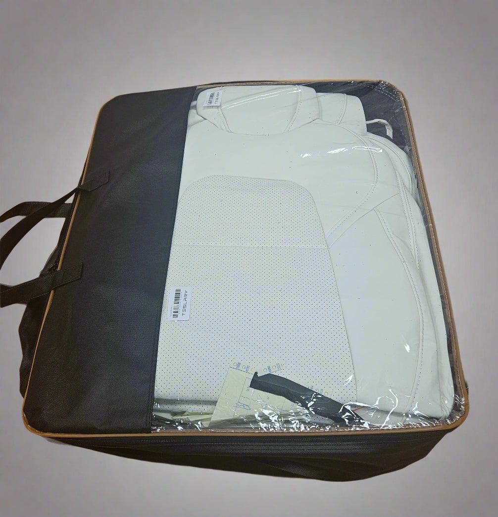 TESLA Model Y Custom Faux Leather Car Seat Covers - Waterproof, Stitched Design, Custom Fit for Enhanced Comfort and Style - TESLARY Tesla Shop Accessories Europe Nederlands Dublin Cork Ireland Deutschland Espana Alicante France Italia