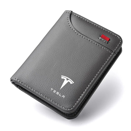 Mini Portafoglio in Pelle per Proprietari Tesla: Comfort e Stile