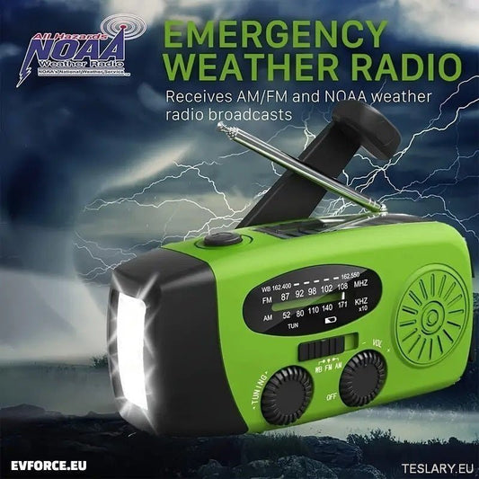 Turvallisuus Teslaryn Portable Emergency Torch-Radion avulla