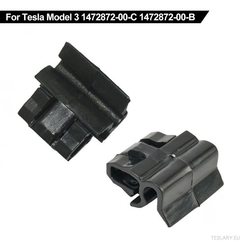 4pcs holdbare plastkenner for Tesla for modell Y/3 foran bagasjerommet, bagasjebestillingsboks Fixing Bracket, OE 1472872-00-B (for modell Y) 1472872-00-C (modell 3), svart, matchende spenne