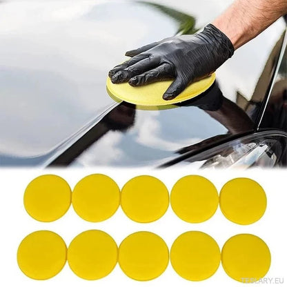 10pcs round car wax polish wax foam sponge high density applicator pads cleaning sponge auto detail washing car cleaning tool - TESLARY Tesla Shop Accessories Europe Nederlands Ireland Deutschland Espana Alicante France Italia