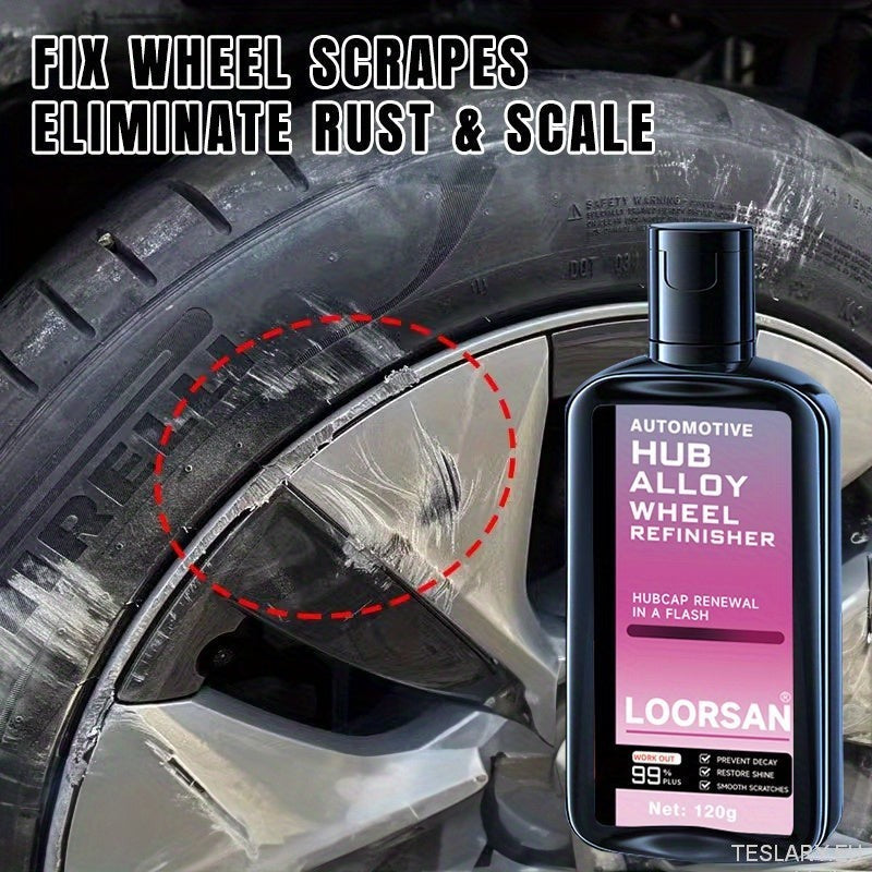 Automotive Hub Wheel Refinisher, Alloy Wheel Scratch Repair Paste, bilvedlikehold Polishing Cream for Rust & Scale Fjerning
