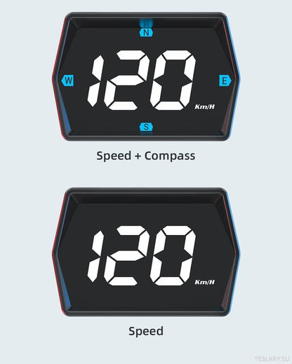 SmartDrive 2024: Advanced Car HUD med GPS og sikkerhetsvarsler