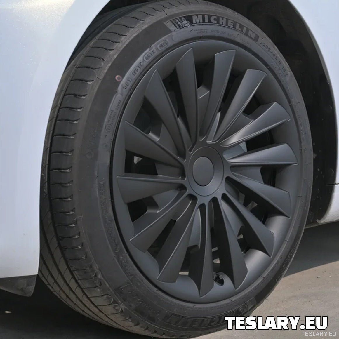 18" Tesla Model 3+ Highland Performance Induction Style Wheel Covers - Matte Black - TESLARY Tesla Shop Accessories Europe Nederlands Dublin Cork Ireland Deutschland Espana Alicante France Italia