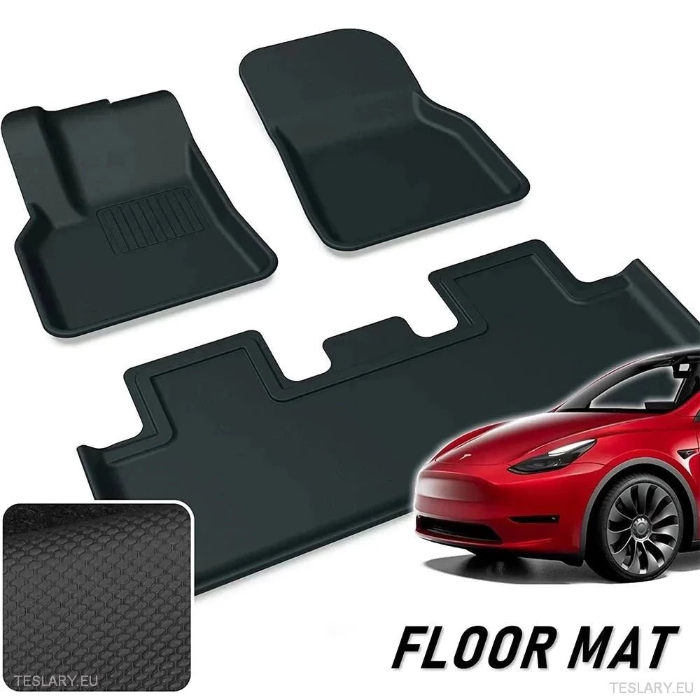 3D XPE All Weather Floor Mats LHD for Tesla 3 / 3+ Highland / Y - TESLARY Tesla Shop Accessories Europe Nederlands Dublin Cork Ireland Deutschland Espana Alicante France Italia