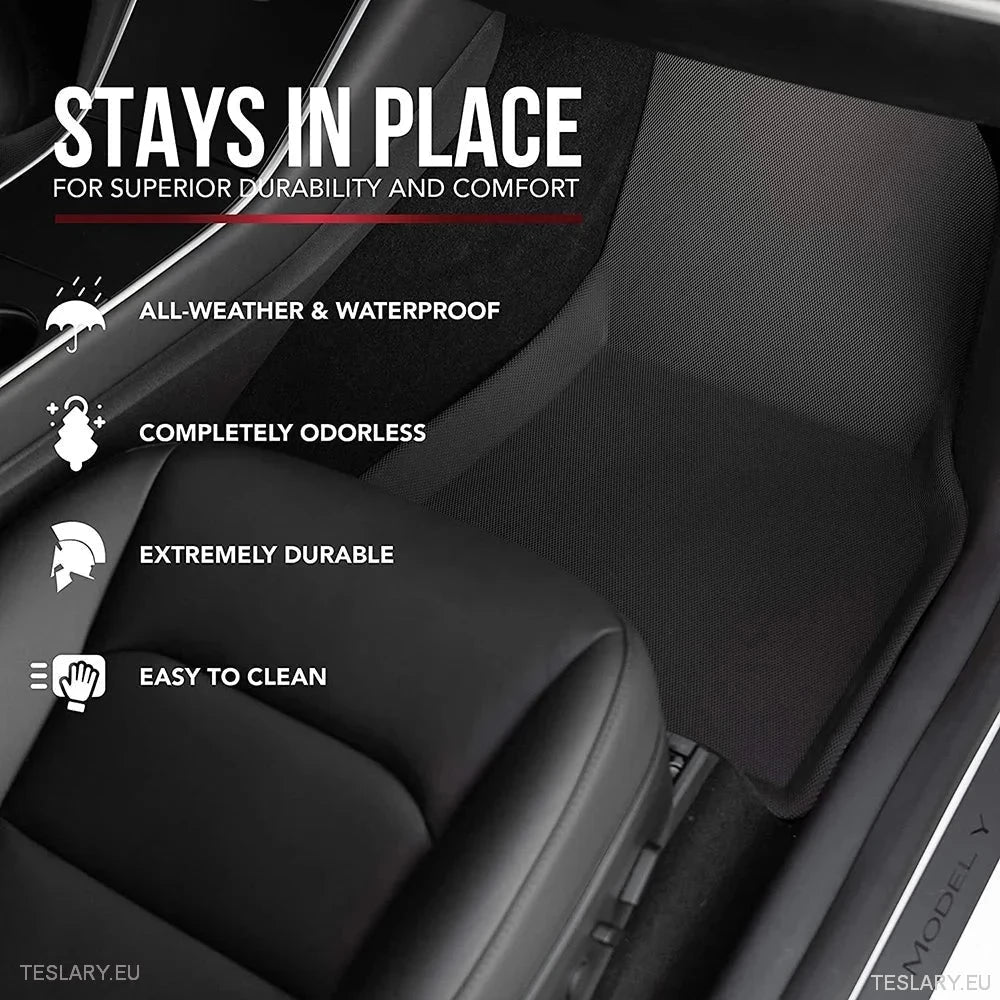 3D XPE All Weather Floor Mats LHD for Tesla 3 / 3+ Highland / Y - TESLARY Tesla Shop Accessories Europe Nederlands Ireland Deutschland Espana Alicante France Italia