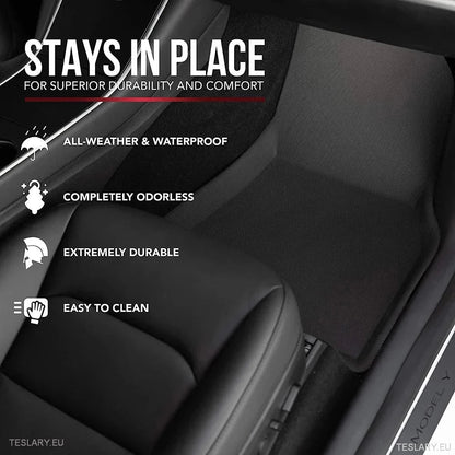 3D XPE All Weather Floor Mats LHD for Tesla 3 / 3+ Highland / Y - TESLARY Tesla Shop Accessories Europe Nederlands Ireland Deutschland Espana Alicante France Italia