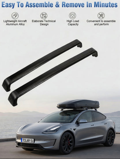 Premium Roof Rack Cross Bars for Tesla Model 3 , Y , Juniper & Highland
