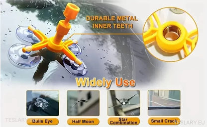 Windscreen Glass Crack Repair Kit med harpikskammer