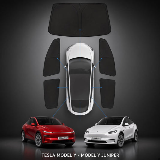 8 Window Privacy Sunshades , For Tesla For Model Y & Model Y Juniper All Window Shades for Camping & Privacy - TESLARY Tesla Shop Accessories Europe Nederlands Dublin Cork Ireland Deutschland Espana Alicante France Italia