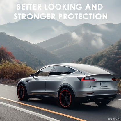 8M Car Wheel Rim Edge Protector, Rubber Wheel Hub Rim Guard, Vehicle Tyre Rim Decor Sticker Strip, Universal Automotive Accessories for Curb Rash and Wheel Scratch Prevention - TESLARY Tesla Shop Accessories Europe Nederlands Dublin Cork Ireland Deutschland Espana Alicante France Italia
