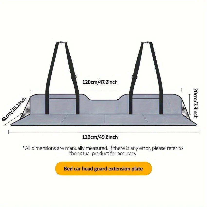 SUV Camping Bed Seat Extension Headboard & Support for Comfortable Sleep in your Tesla Model Y- Buy from Europes TESLARY.EU