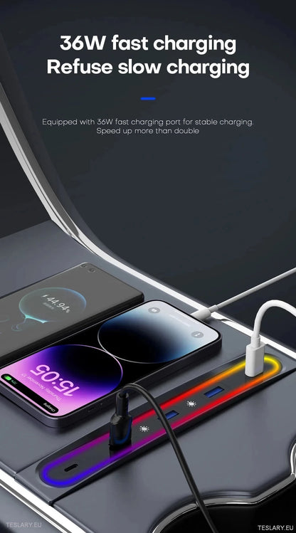 5 I 1 RGB USB Expansion Hub for Tesla 3/y