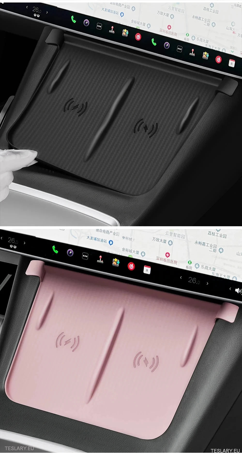 Tesla Model 3/Y Silicone Anti Slip Cover for Wireless Charge Pad