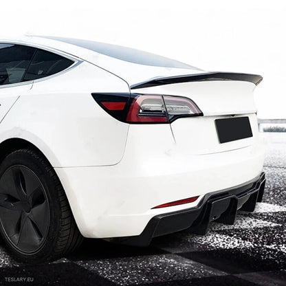 V Type Highkick Sport Spoiler Wing Tesla Model 3 2019 - 2023 - Carbon Fibre Style - Tesla Shop Europe - TESLARY.IE Ireland - France boutique- Deutschland Geschäft- España comercio - Nederland winkel- TESLARY.IE
