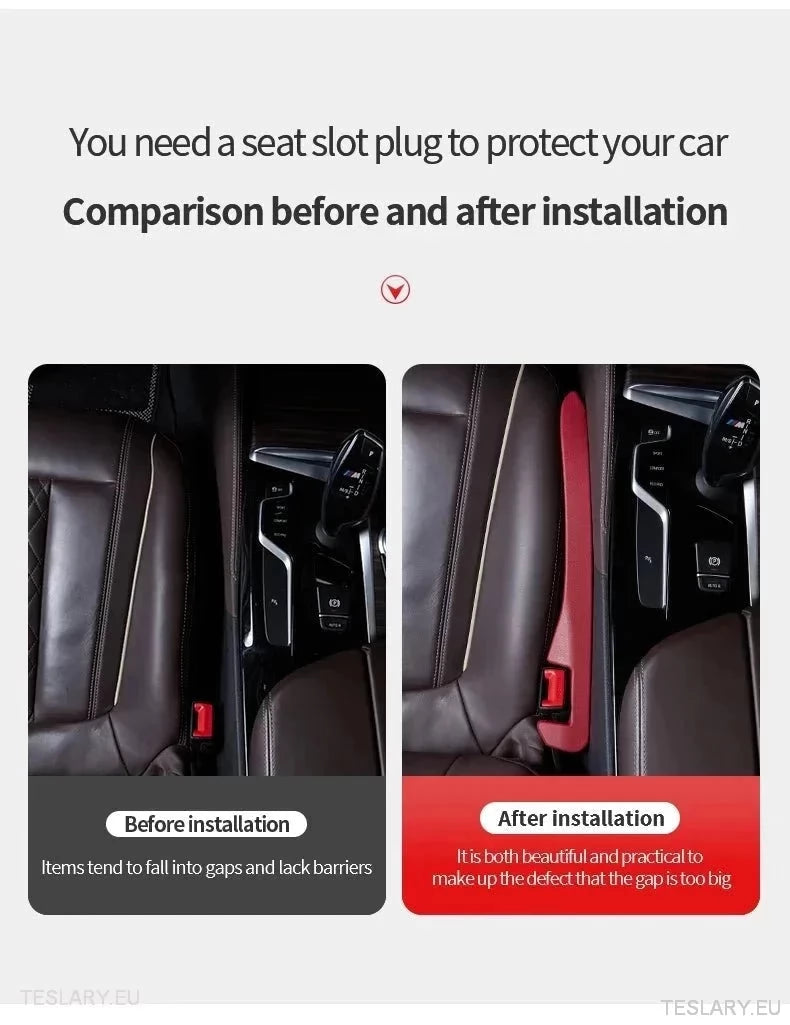 Sete gap filler for Tesla Model 3, Y&S med logo