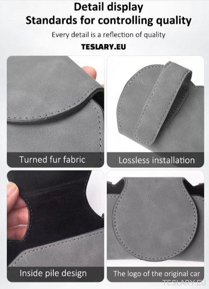 Tesla -briller Case Sun Visor Glasses Holder med Tesla Logo Color Black