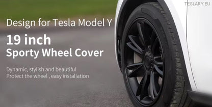 Tesla Model Y UNIK S14 19" Gemini-stil – matt svart