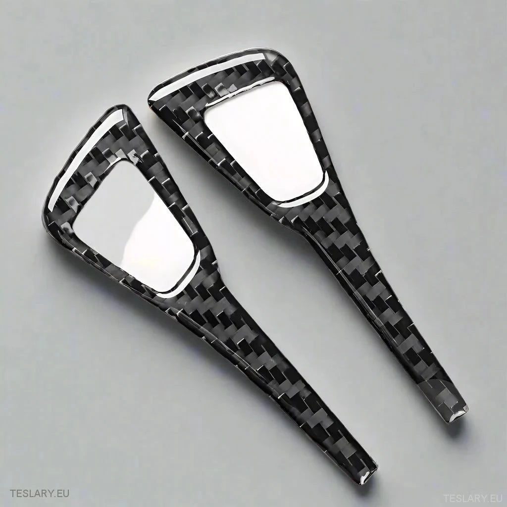 Tesla Model 3/Y Door Lock Carbon Fiber Style Trim Covers Interior