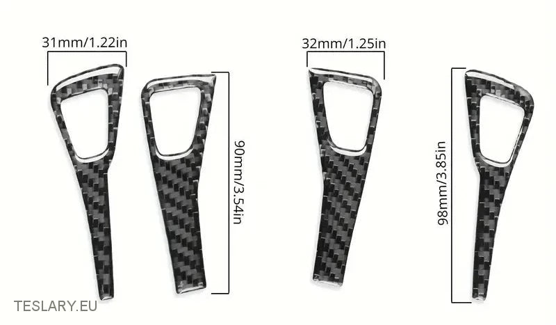 Tesla Model 3/Y Door Lock Carbon Fiber Style Trim Covers Interior