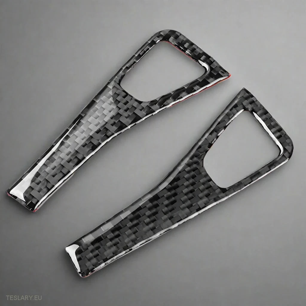 Tesla Model 3/Y Door Lock Carbon Fiber Style Trim Covers Interior