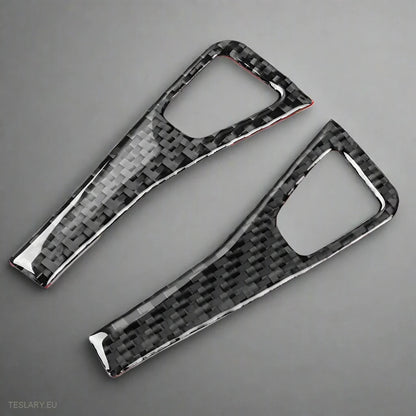 Tesla Model 3/Y Door Lock Carbon Fiber Style Trim Covers Interior