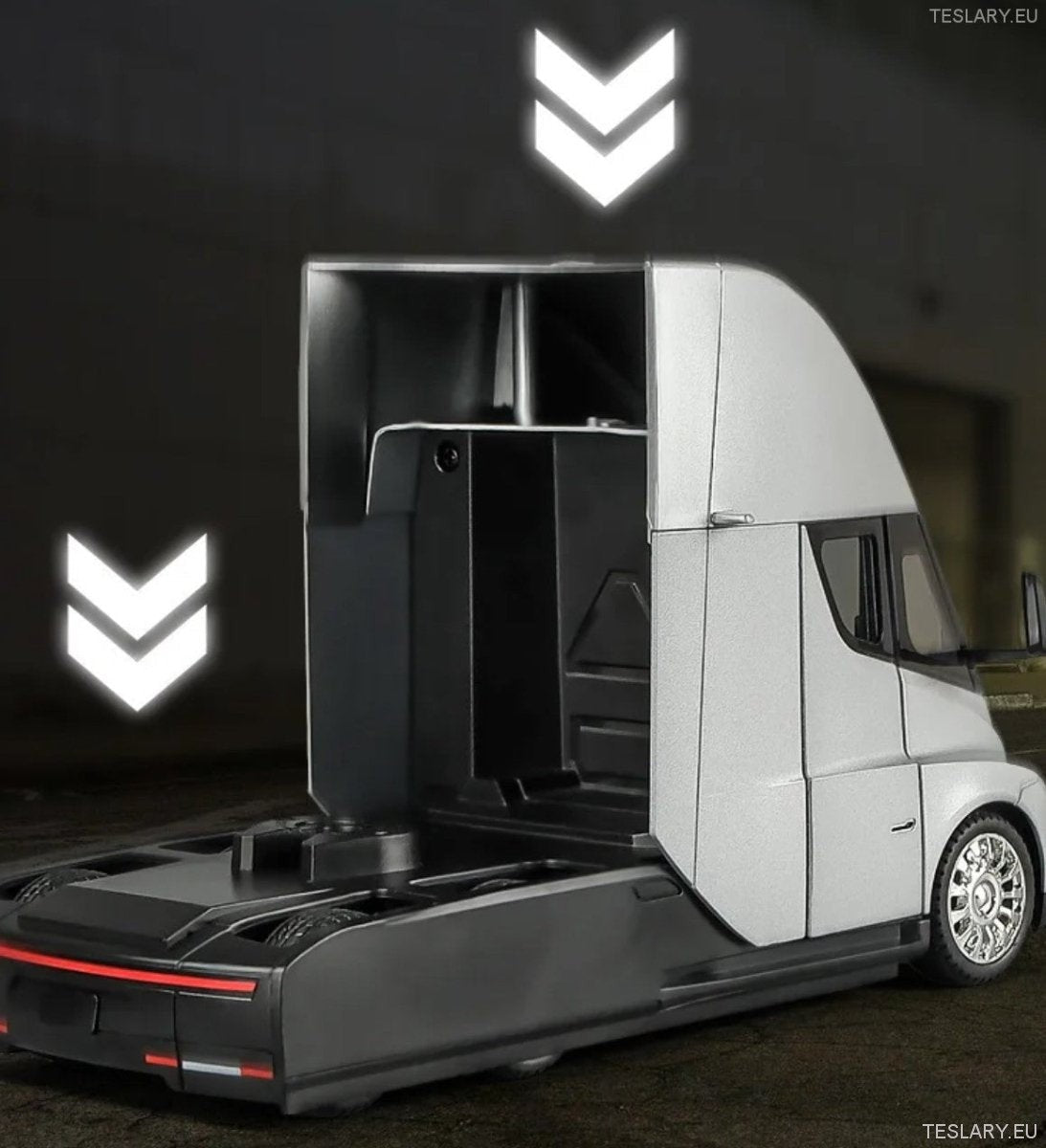 Tesla Semi Trailer Truck Collectors 1:24 Uoffisiell versjon