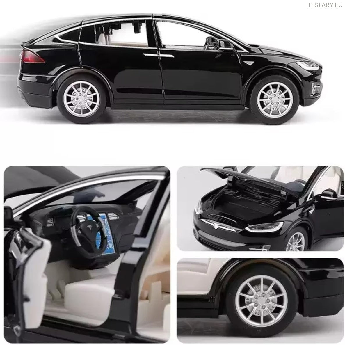 Tesla Model Model X 1:24 Skalamodell Uoffisiell versjon