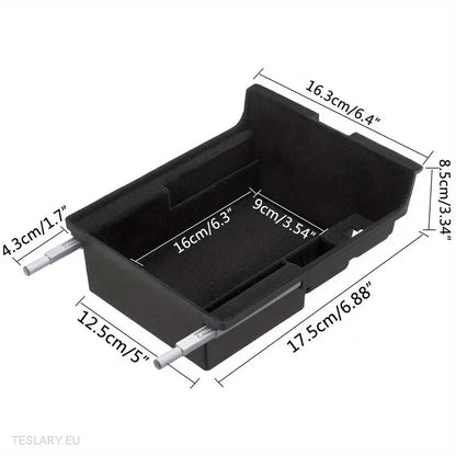 Tesla Model 3/Y Center Console Front arrangør med USB -porter og vårretur