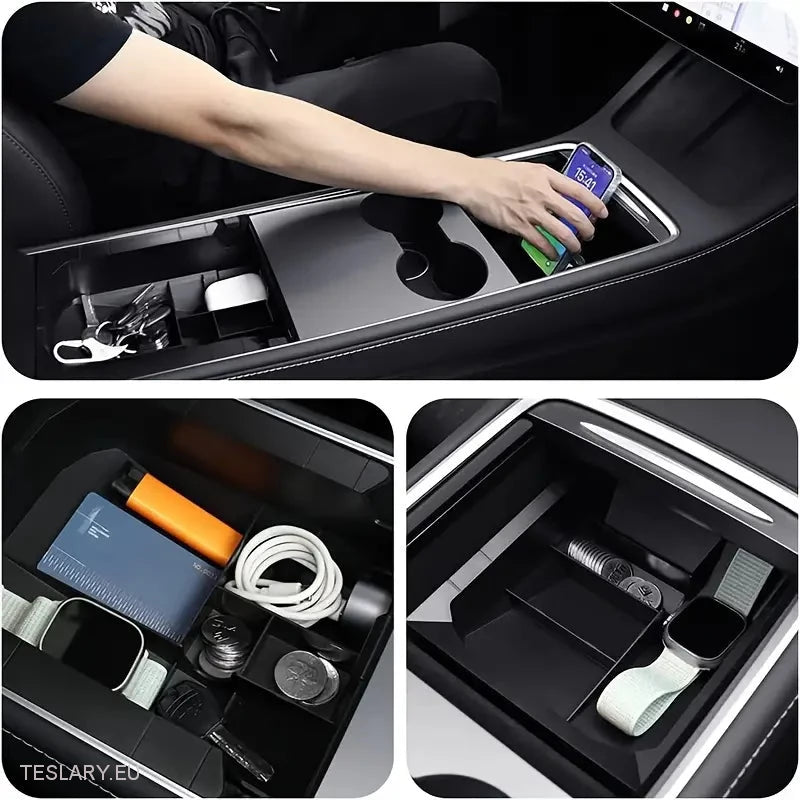 Tesla Model 3/Y Center Console Back Organizer Trays Front & Back Alternativ