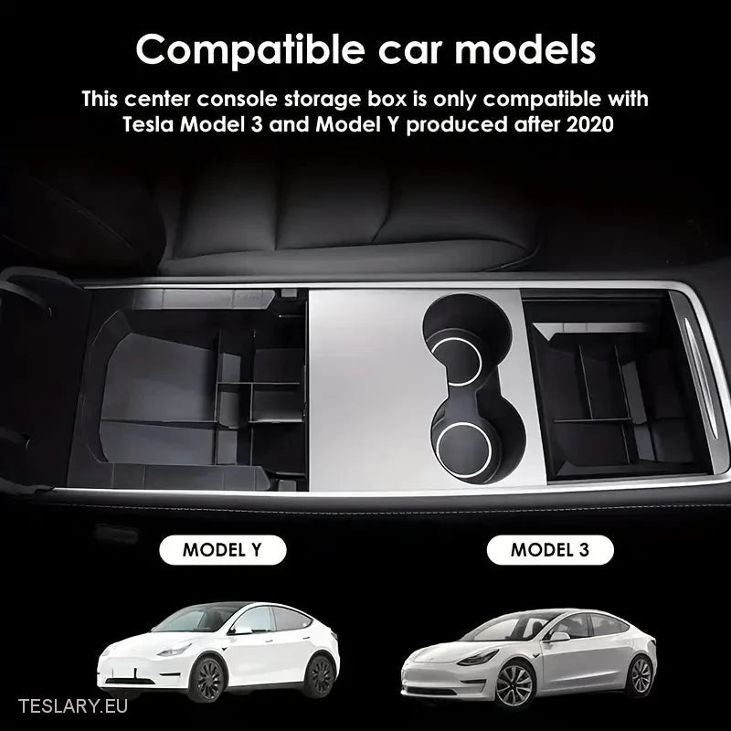 Tesla Model 3/Y Center Console Back Organizer Trays Front & Back Alternativ