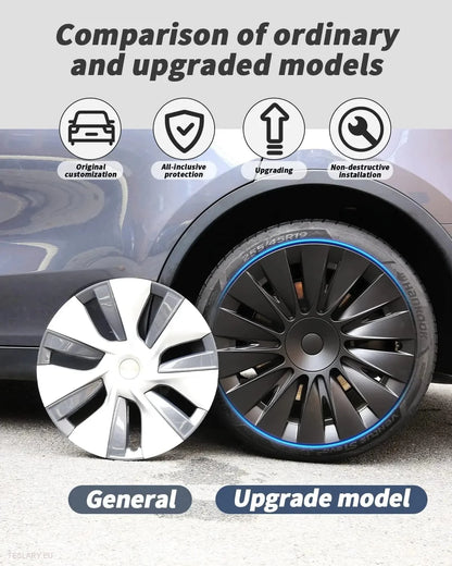 Tesla Model Y 19" Heldekkende hjulkapsler i sports- og ytelsesstil
