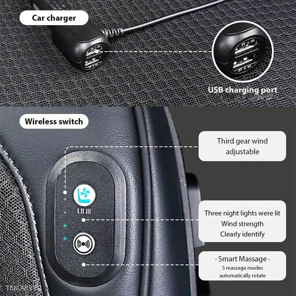 Tesla Model 3/Y Ventilated Seat Cover (S) i svart eller hvitt PU -skinn (1 stk)