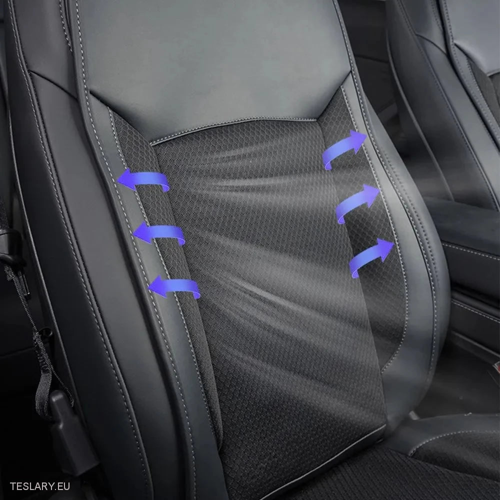 Tesla Model 3/Y Ventilated Seat Cover (S) i svart eller hvitt PU -skinn (1 stk)