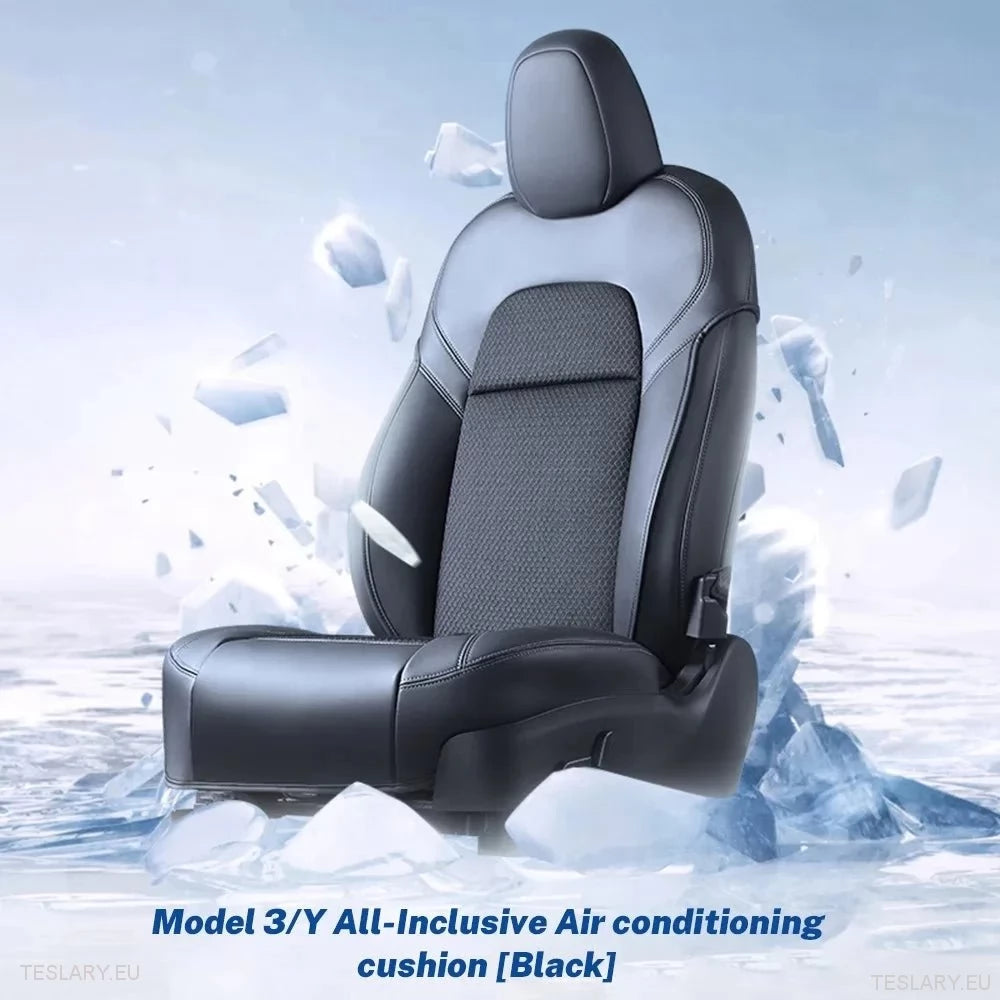 Tesla Model 3/Y Ventilated Seat Cover (S) i svart eller hvitt PU -skinn (1 stk)
