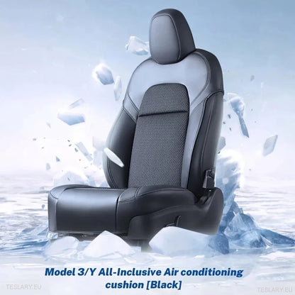 Tesla Model 3/Y Ventilated Seat Cover (S) i svart eller hvitt PU -skinn (1 stk)