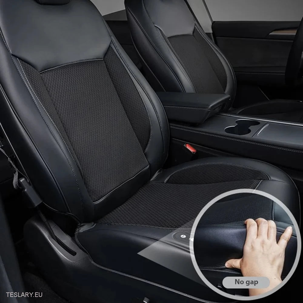 Tesla Model 3/Y Ventilated Seat Cover (S) i svart eller hvitt PU -skinn (1 stk)