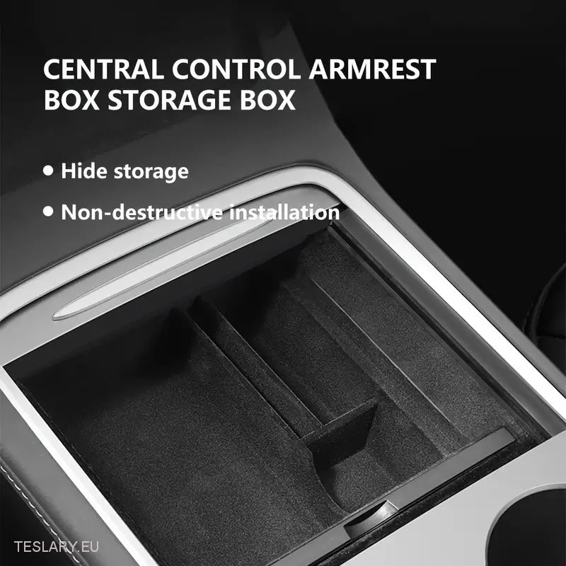 Tesla Model 3/Y Center Console Front Organizer -brett flokket
