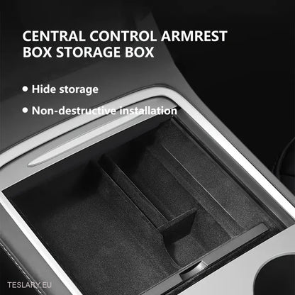 Tesla Model 3/Y Center Console Front Organizer -brett flokket