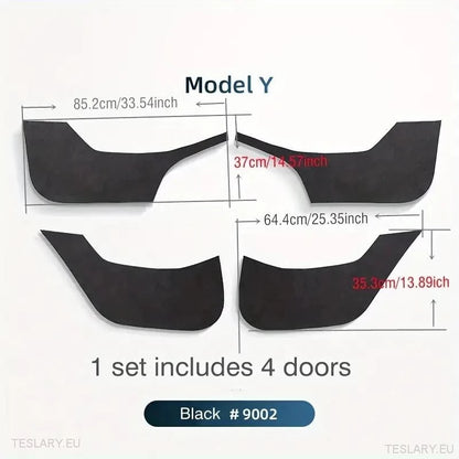 Tesla Model 3/Y Anti Kick Protective Suede Door Panel Covers